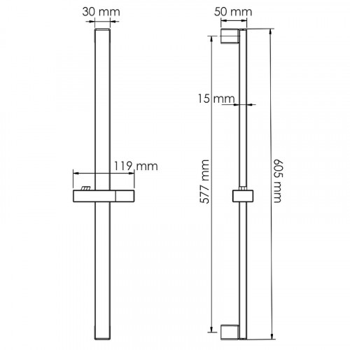 Душевая штанга WasserKRAFT A323 Золото матовое нержавеющая сталь на стену