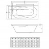 Акриловая ванна C-Bath Vesta 150x70 CBQ005003 без гидромассажа