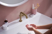 Смеситель для раковины Hansgrohe Tecturis S 73320140 Шлифованная бронза латунь