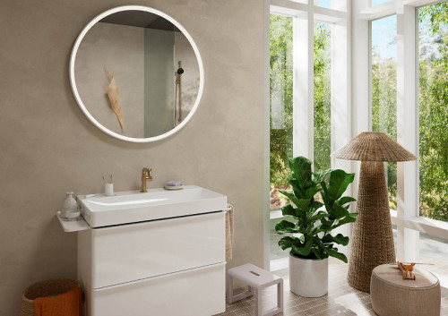 Смеситель для раковины Hansgrohe Tecturis S 73320140 Шлифованная бронза латунь