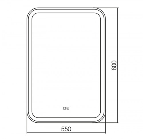 Зеркало Azario Мальта 55 LED-00002511 с подсветкой с сенсорным выключателем