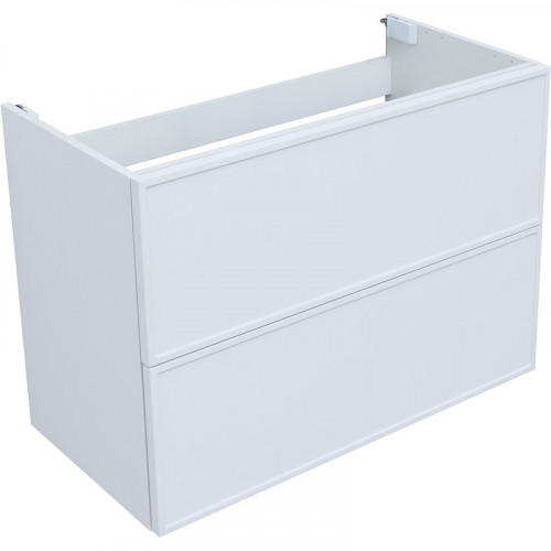 Тумба под раковину Aquanet Арт 90 313256 подвесная Белая матовая МДФ / ЛДСП