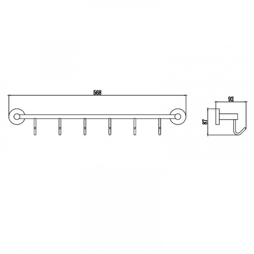 Вешалка для полотенец Savol S-008776 цвет Хром