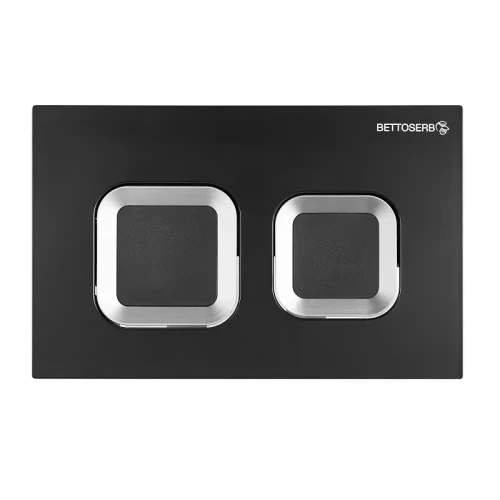Клавиша смыва Bettoserb Smart 40006487 цвет Черный матовый Хром глянец