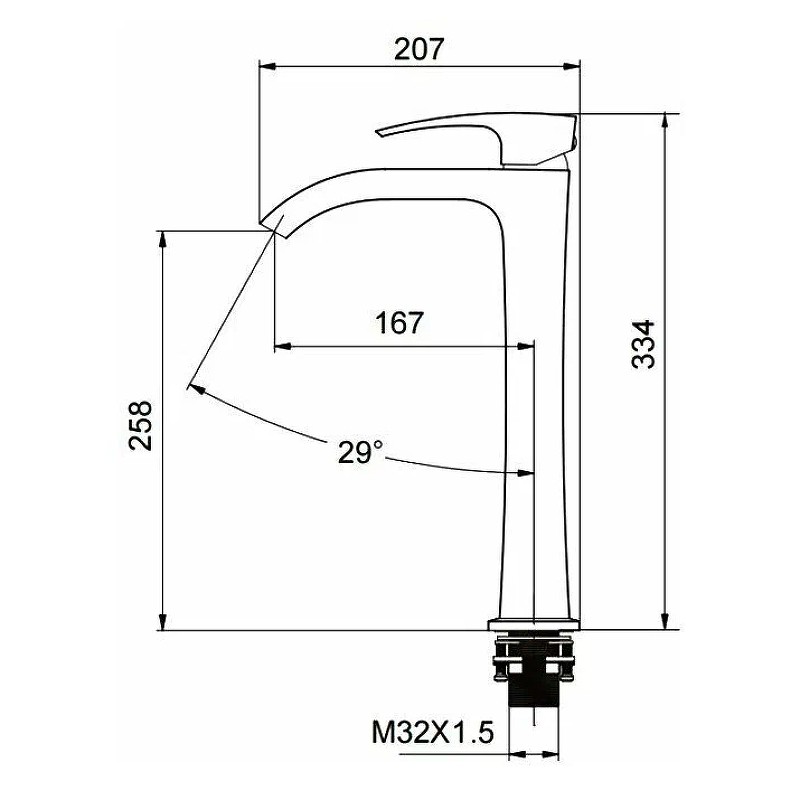 Смеситель для раковины Gappo G07 G1007-81 Хром латунь