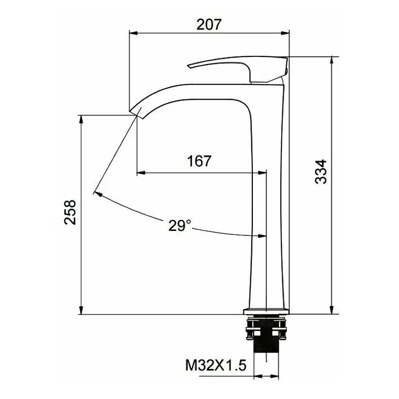 Смеситель для раковины Gappo G07 G1007-81 Хром латунь