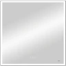 Зеркало Reflexion Ghost 800х800 RF5224GH с подсветкой Черное с сенсорным выключателем, диммером и часами