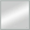 Зеркало Reflexion Ghost 800х800 RF5224GH с подсветкой Черное с сенсорным выключателем, диммером и часами