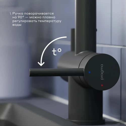 Смеситель для кухни Pragma Esdel 903113.ESD7.B2LC.020-2 цвет Черный матовый