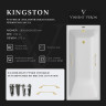 Чугунная ванна Vinsent Veron Kingston 180x80 VKN1808050H/VH0012MGD цвет Белый с квадратными ручками матовое золото