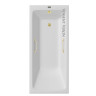 Чугунная ванна Vinsent Veron Kingston 180x80 VKN1808050H/VH0012MGD цвет Белый с квадратными ручками матовое золото