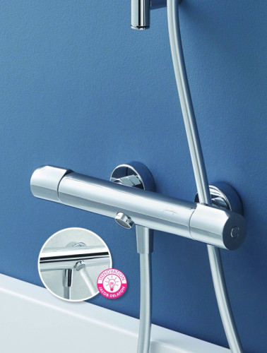 Смеситель для ванны Jacob Delafon Metro E24395-CP с термостатом Хром латунь на стену