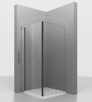 Душевая стенка RGW Z-050-1B 120 352205112-14 профиль Черный стекло прозрачное