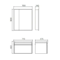 Тумба с раковиной Comforty Валдай 61 00-00020837 подвесная Тумба, раковина