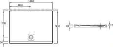 Акриловый поддон для душа Jacob Delafon ODEON UP 120x90 N115K-220 цвет Белый