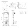 Унитаз с инсталляцией AM.PM Libre Aquaspin IS49031.601900 цвет Белый с сиденьем Микролифт и клавишей смыва цвет Никель матовый