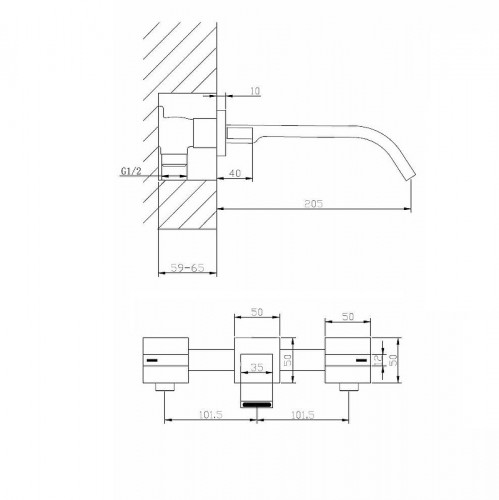 Смеситель для раковины Abber Wasserfall AF8612SP цвет Сатин