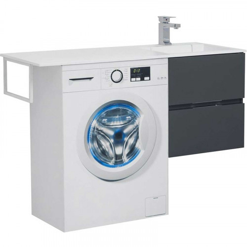 Тумба под раковину Aquanet Алвита 120 R 243662 подвесная Серый антрацит МДФ / ЛДСП