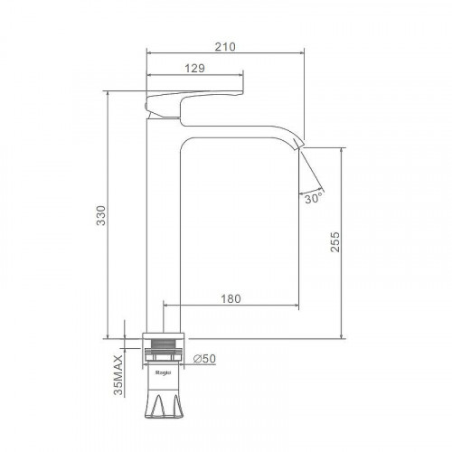 Смеситель для раковины Raglo R02.15.09 цвет Графит матовый
