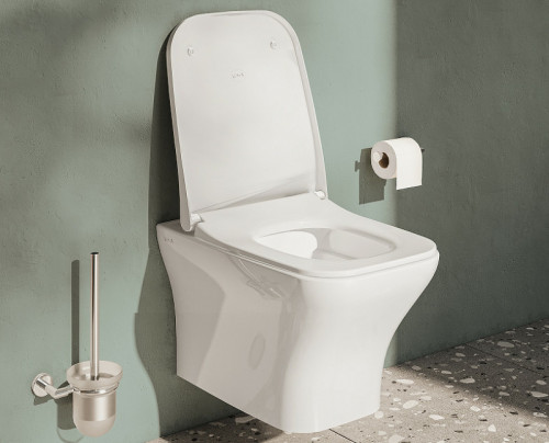 Унитаз Vitra Zentrum Square 7484B003-0075 подвесной без сиденья фарфор подвесной