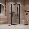 Душевой уголок Niagara Nova 80х90 NG-85-8AB-A90B-34 профиль Черный матовый стекло прозрачное