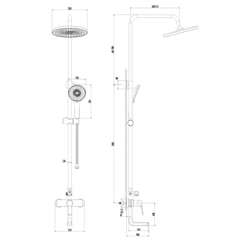 Душевая система AWP Aurel S0662C цвет Хром