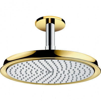 Верхний душ Hansgrohe Raindance Classic 27405090 Хром Золото нержавеющая сталь на потолок