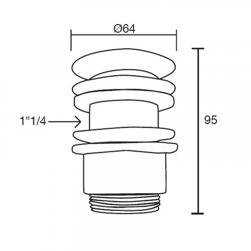 Донный клапан Margaroli 304LOB click-clack Бронза