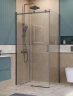 Душевой уголок BelBagno Soft Close-2 100x90 SOFT_CLOSE-2-AH-1-100/90-C-GM профиль Оружейная сталь стекло прозрачное