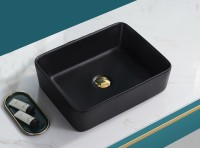 Раковина-чаша CeramaLux 47 9103MB Черная матовая фаянс накладная