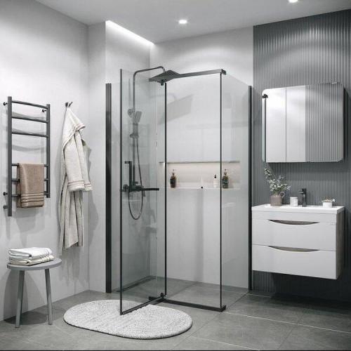 Душевой уголок Grossman Pragma 110x100 120.K33.03.1110.42.00 профиль Графит сатин стекло прозрачное