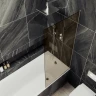 Шторка на ванну Maybah Glass MGV-68-5у 600x1400 в узком профиле Хром матовый стекло бронзовое
