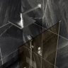 Шторка на ванну Maybah Glass MGV-68-5у 600x1400 в узком профиле Хром матовый стекло бронзовое