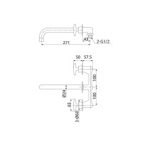 Смеситель для раковины Iddis Acros ACRSB00i65 Хром