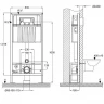 Инсталляция Bettoserb Sava Free Standing SFS40006465 для унитаза с клавишей смыва Хром глянец Хром матовый
