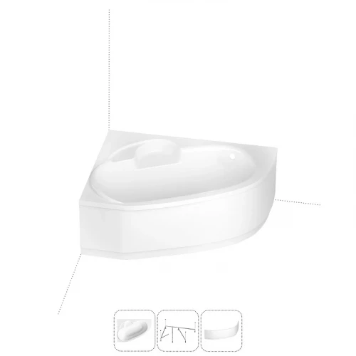 Акриловая ванна Lavinia Boho Bell Pro 170х110 L S2-3702170L цвет Белый глянцевый с каркасом и панелью
