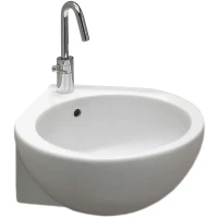 Раковина Hatria You and Me 46 R Y0H701 угловая Белая фаянс подвесная
