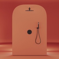 Душевая система Sancos Link SC3005MB с термостатом Черная матовая латунь встраиваемый