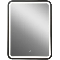 Зеркало Art&Max Genova AM-Gen-600-800-DS-F с сенсорным выключателем Черное стекло