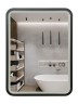 Зеркало Art&Max Genova AM-Gen-600-800-DS-F с сенсорным выключателем Черное стекло