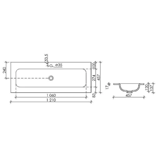Раковина Sancos Ceramicanova Grace 120 CN7017 Белая