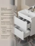Тумба с раковиной Uperwood Tanos 100 291020229 подвесная цвет Белый матовый