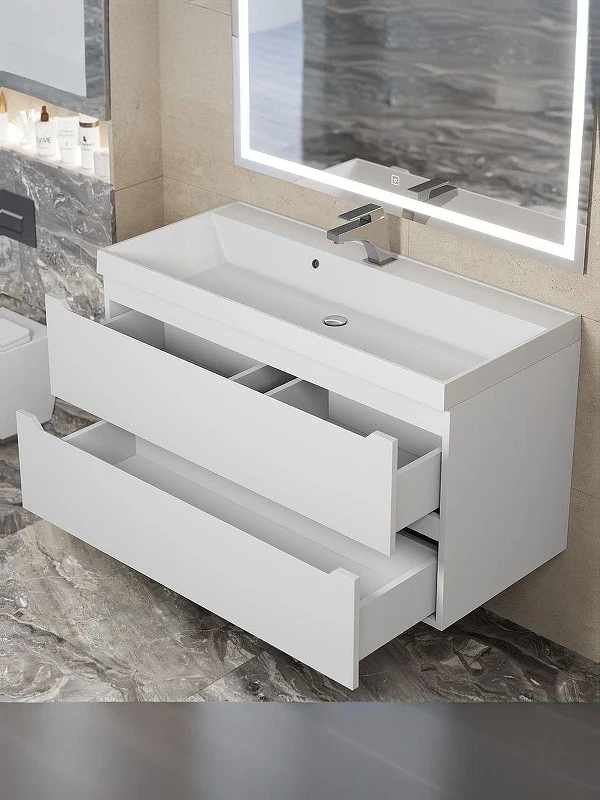 Тумба с раковиной Uperwood Tanos 100 291020229 подвесная цвет Белый матовый