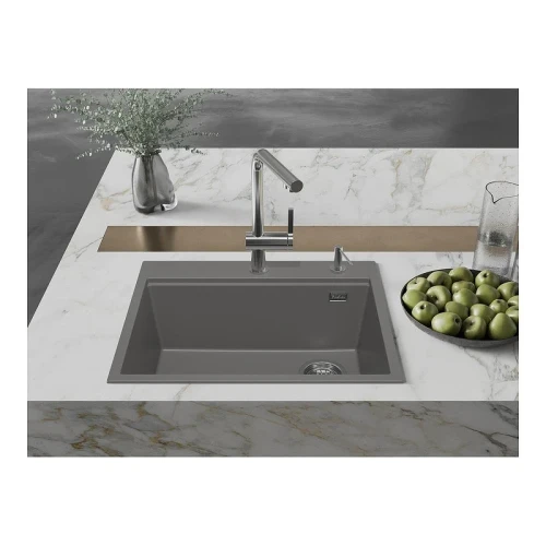 Кухонная мойка Rivelato Tesoro 60 TR-605-R grigio metallizz цвет Серый металлик