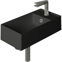 Раковина Simas Agile 50 R AG50 nero matt*1 Черная матовая фарфор подвесная, полувстраиваемая