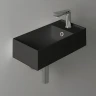 Раковина Simas Agile 50 R AG50 nero matt*1 Черная матовая фарфор подвесная, полувстраиваемая