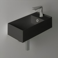 Раковина Simas Agile 50 R AG50 nero matt*1 Черная матовая фарфор подвесная, полувстраиваемая