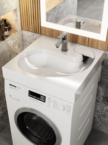 Раковина Uperwood Comforty 60 291021038 на стиральную машину цвет Белый глянцевый