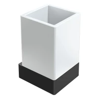 Стакан для зубных щеток Boheme Qubic 10724-B цвет Черный матовый