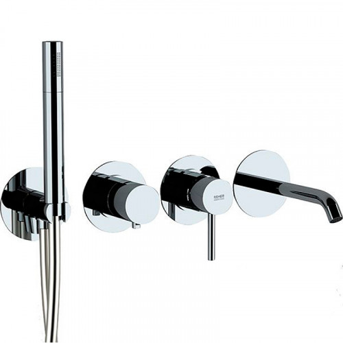 Смеситель для ванны Remer X-Style X96S03ROXXG Хром латунь встраиваемый